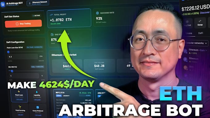 develop coinbase trading bot, triangular arbitrage bot, dex arbitrage tradin bot