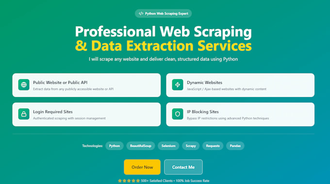 scrape public website or API