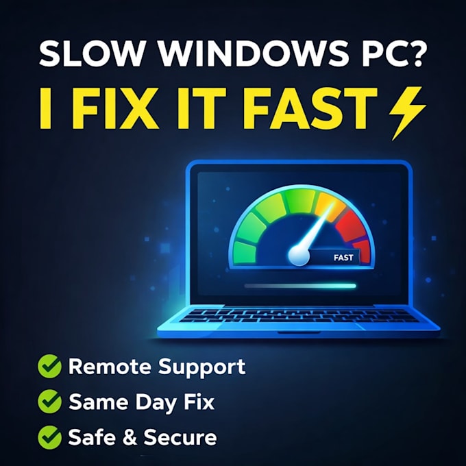 fix, speed up, and optimize your slow windows PC remotely