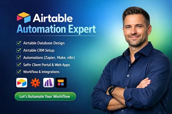setup airtable database airtable expert airtable automation softr, airtable crm