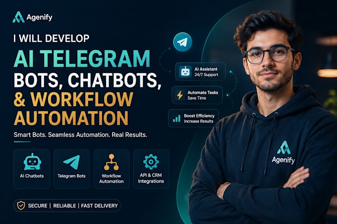 develop ai telegram bots, chatbots and workflow automation