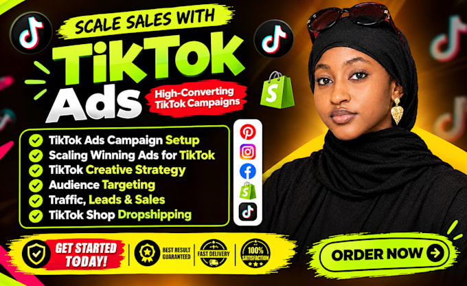 run shopify tiktok ads, create ai product video ads and tiktok ads manager