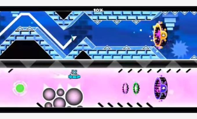 Do geometry dash gameplay layout level thumbnail deco solo game level ...