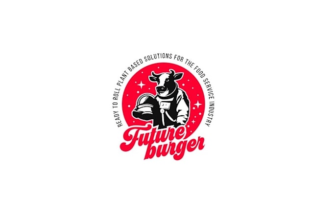 design future burger vegan brand logo