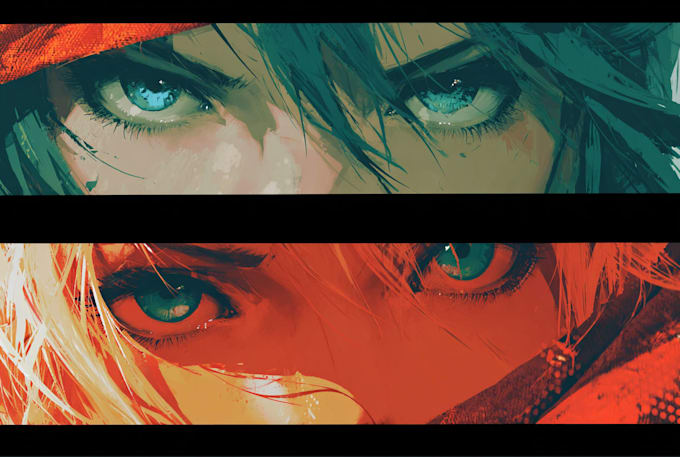 design eye catchy anime banners