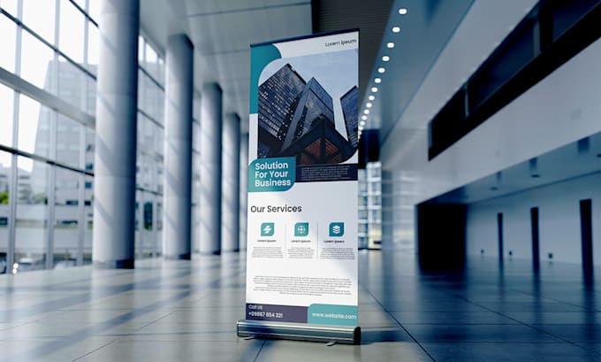 design a professional roll ups banner