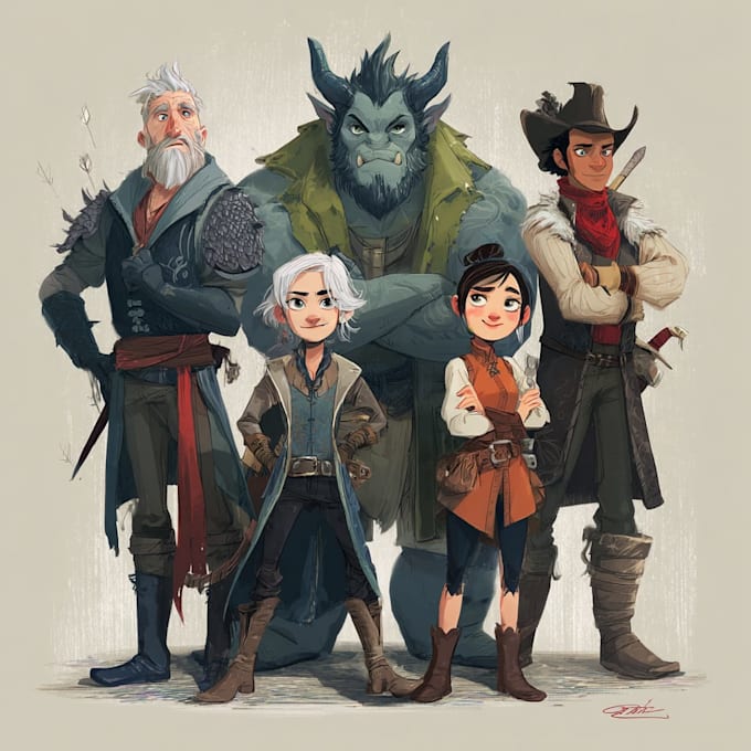 Hacer un personaje de dnd, fantasía, grupo de dnd
