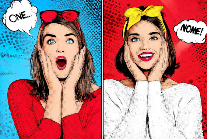 draw comic pop art portrait