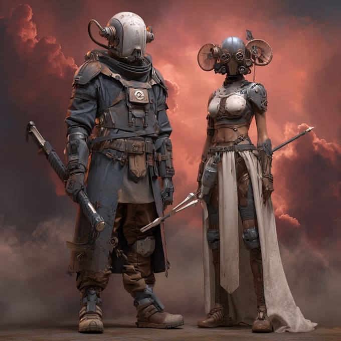 sci fi character illustration or sci fi character