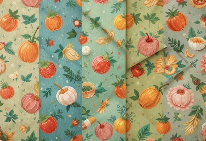 design custom seamless food wrapping paper patterns