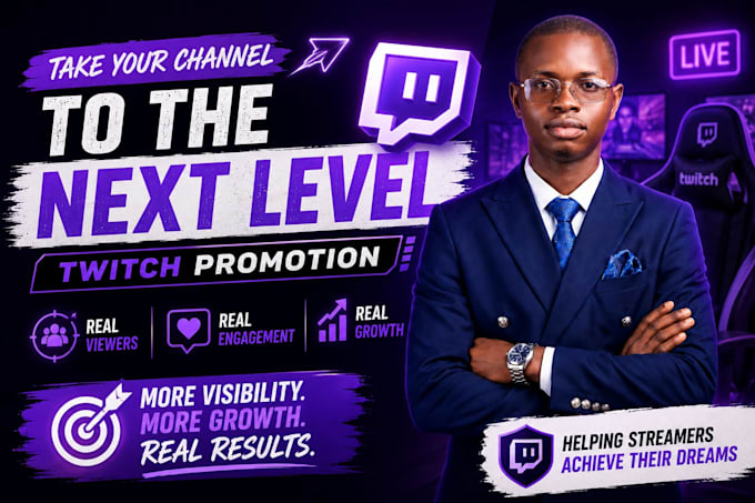 promote your twitch channel to get to affiliate and help you promotion