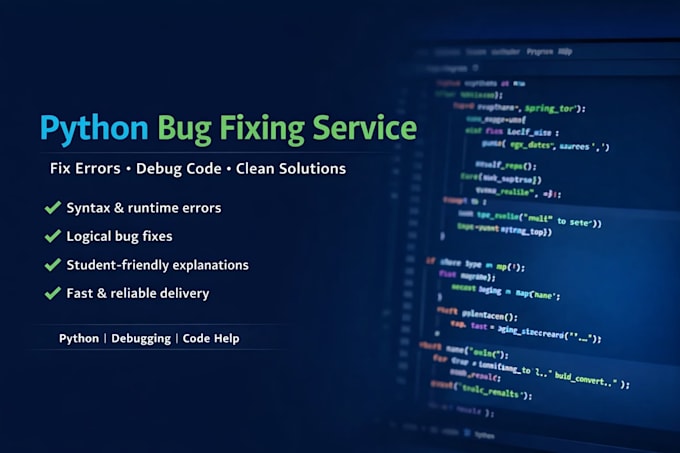 fix python bugs and errors in your code