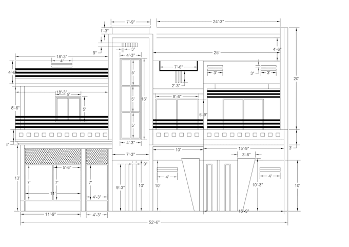 Draft blueprint for 2d house plan and floor plan by Ahsan2dplans | Fiverr