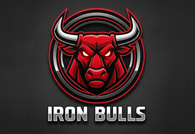 make modern bull head mascot logo with unique concepts