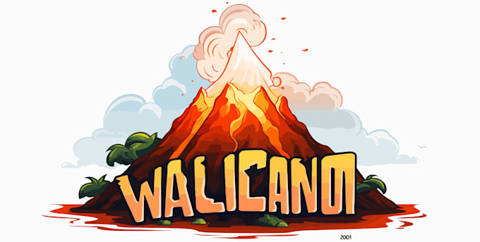 design professional volcano logo with my creative thinking