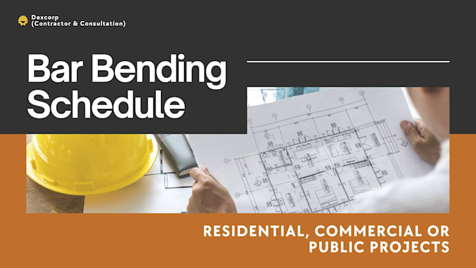 do professional bar bending schedule and reinforcement detailing