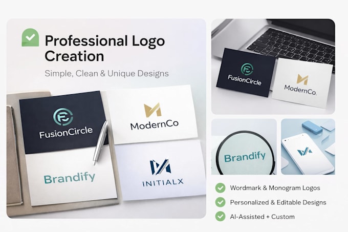 Design a minimal and clean logo design by Soundz_ | Fiverr