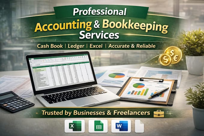 do bookkeeping, accounting and financial reports in excel