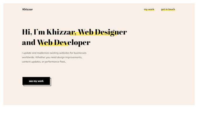 update your website and make it look professional