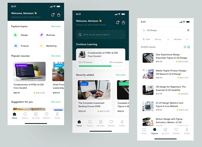 develop ai powered online course app, educational app like skillshare, udemy