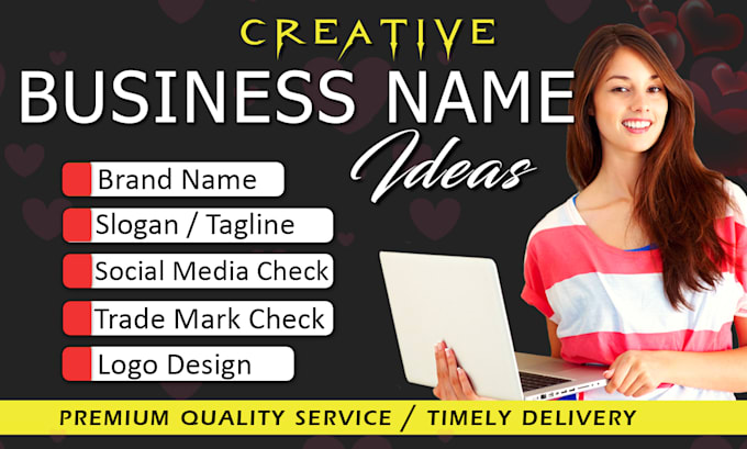 create a unique business name and catchy slogan expert help