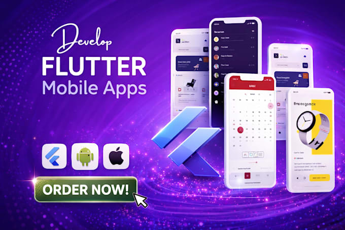 Develop flutter mobile apps for android and ios by Codeflutter | Fiverr