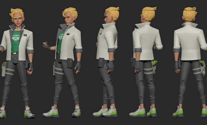 Create aaa quality 3d character modeling with clean topology, rigging ...