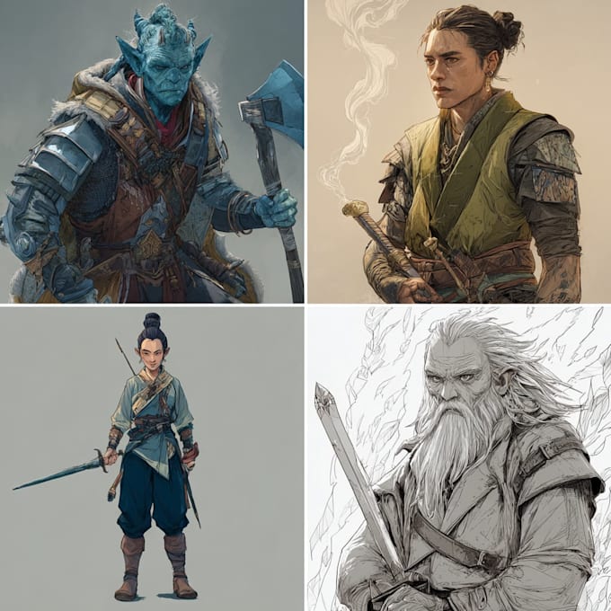 draw you a fantasy character art
