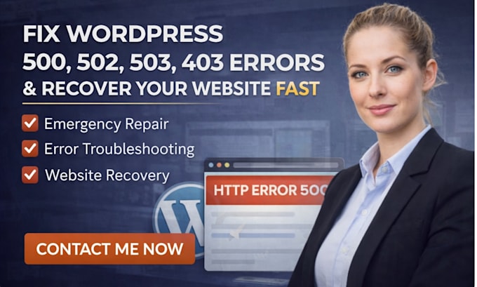 fix 500, 502, 503, 403 errors and recovery wordpress website