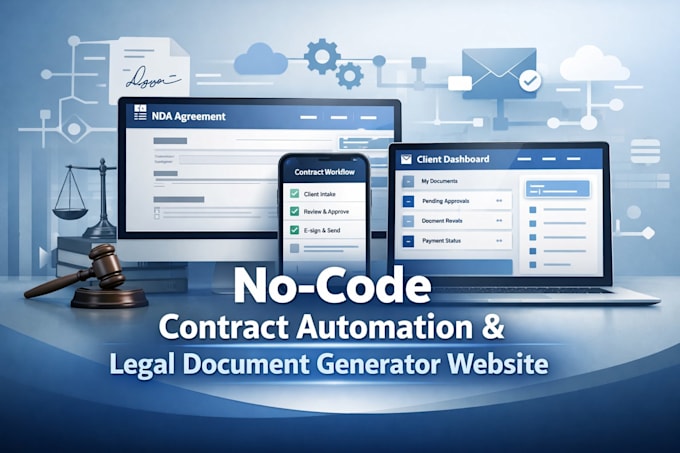 Build a nocode contract automation legal document generator website by ...