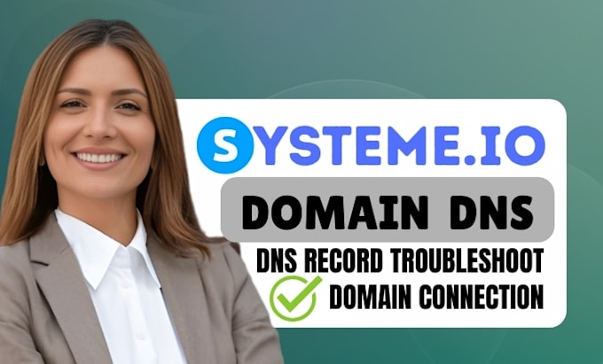 connect domain in systeme io, setup subdomain, transfer domain, fix dns issues
