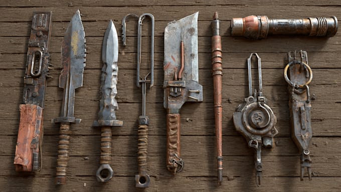 design post apocalyptic weapons for games