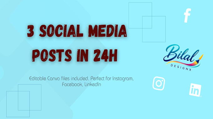 Design professional canva social media posts for your business by Bilal ...