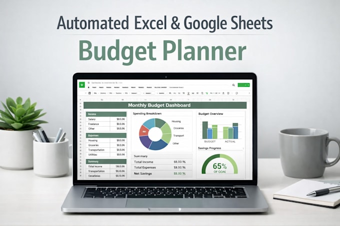 create excel and google sheets budget planners with automated formulas