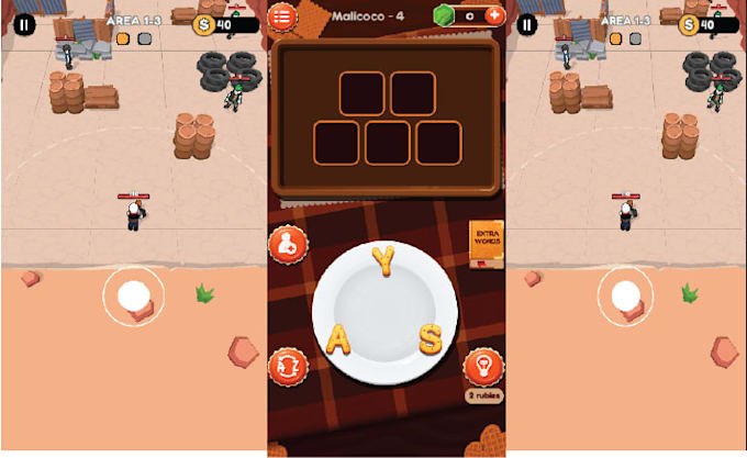 do game development in unity 2d game and unity 3d