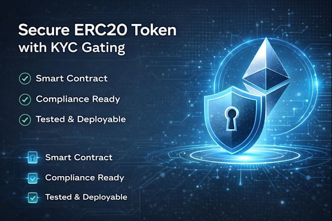 develop secure kyc gated smart contract erc20 token