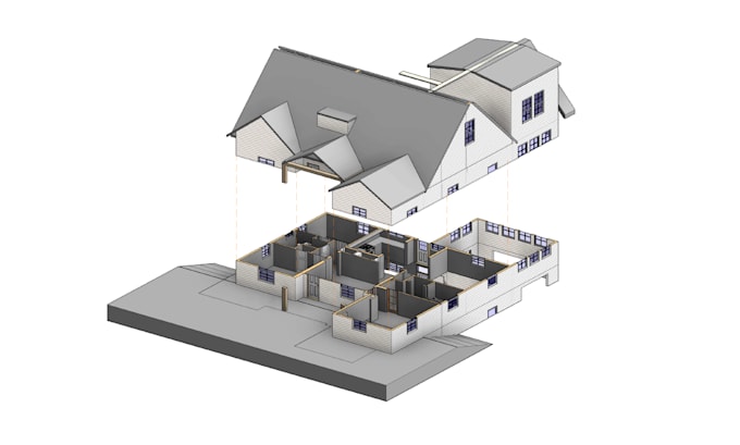 do revit bim modeling lod 300 and architectural drawings