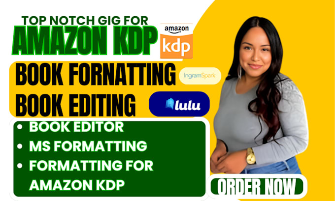 amazon kdp book formatting, kdp book editing, amazon KDP book cover design