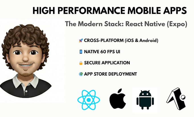 high quality react native mobile app for ios and android
