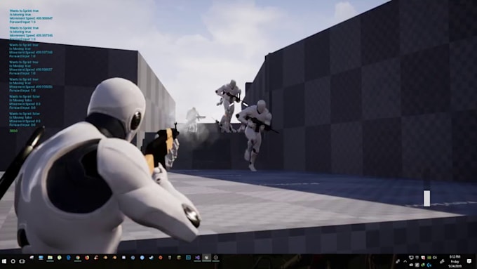 develop unreal engine game blueprint, ai and game prototype