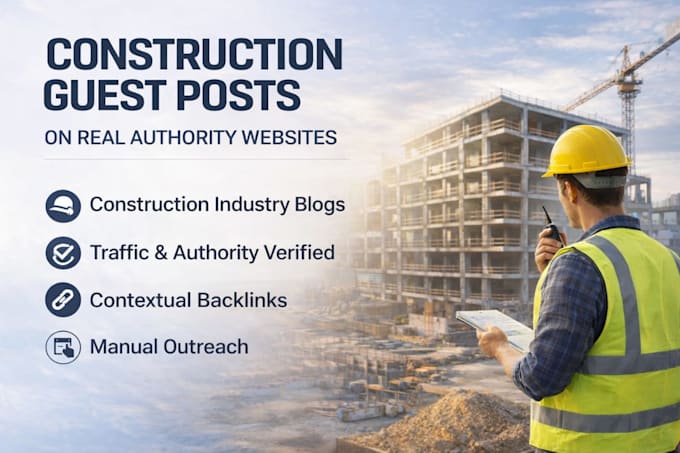 publish construction guest posts for SEO ranking and traffic