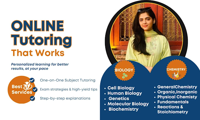 be your online biology, chemistry and algebra teacher