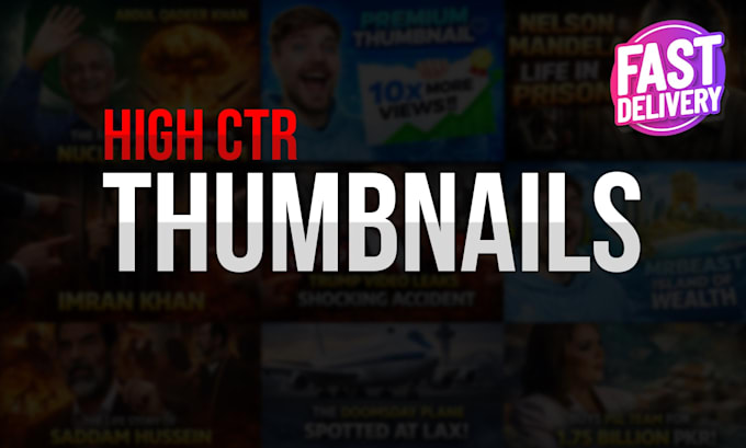 design the high CTR youtube thumbnail super fast