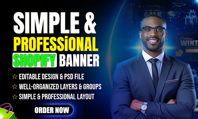 design high converting shopify store banners or web headers