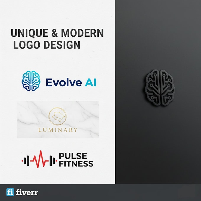 design a modern minimalist business logo for your brand