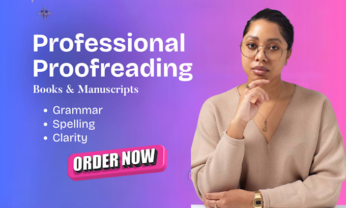professionally proofread your book or manuscript