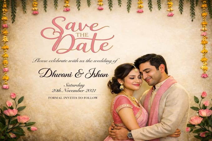 create digital indian wedding invitation video