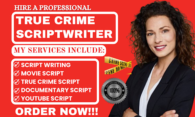 write true crime script podcast script youtube documentary video editing