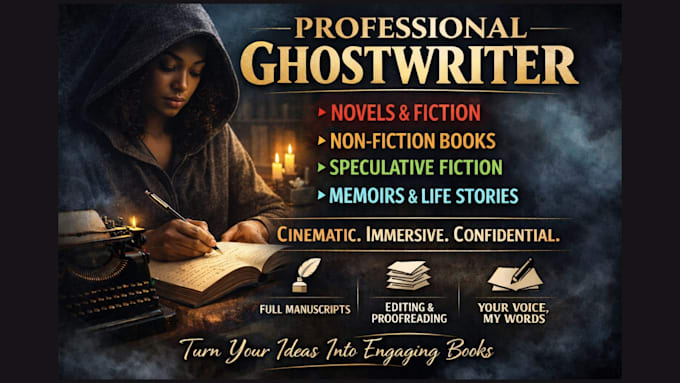 ghostwrite speculative fiction novel non fiction ghostwriting