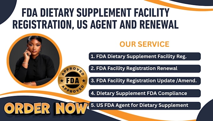 do fda dietary supplement facility registration, US agent and renewal